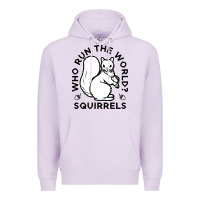 Lilac who run the world squirrels Premium Hoodie - linhVisuals
