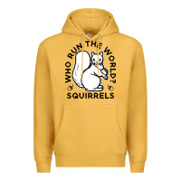 Mustard who run the world squirrels Premium Hoodie - linhVisuals