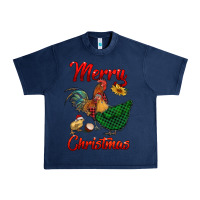 Navy merry christmas chickens Urban Heavy Tee - RanaPortraitStore