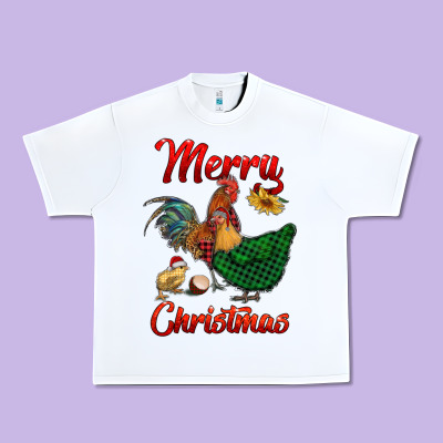 Merry Christmas Chickens Urban Heavy Tee Designed By Ranaportraitstore