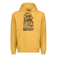 Mustard a girls xfire roadster   crossfire Premium Hoodie - linhVisuals