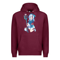 Burgundy Gawr Gura Premium Hoodie - linhVisuals