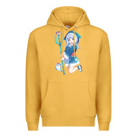 Mustard Gawr Gura Premium Hoodie - linhVisuals