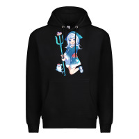 Black Gawr Gura Premium Hoodie - linhVisuals