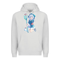Dove Grey Gawr Gura Premium Hoodie - linhVisuals