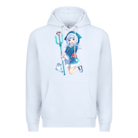 White Gawr Gura Premium Hoodie - linhVisuals