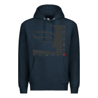 Navy frank lloyd wright design   frank lloyd wright Premium Hoodie - linhVisuals