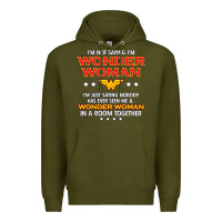 Army Green wonder woman Premium Hoodie - linhVisuals
