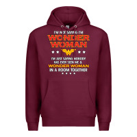 Burgundy wonder woman Premium Hoodie - linhVisuals