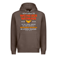 Coffee wonder woman Premium Hoodie - linhVisuals