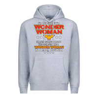 Heather Grey wonder woman Premium Hoodie - linhVisuals