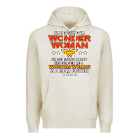 Oatmeal Heather wonder woman Premium Hoodie - linhVisuals