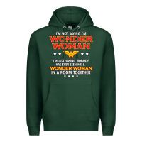 Sports Green wonder woman Premium Hoodie - linhVisuals