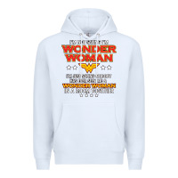 White wonder woman Premium Hoodie - linhVisuals