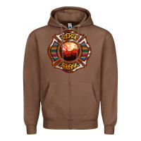 Chestnut Western Firefighter Symbol Zipper Hoodie - RanaPortraitStore