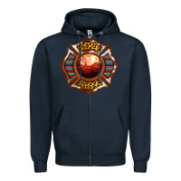 Navy Western Firefighter Symbol Zipper Hoodie - RanaPortraitStore