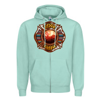 Seafoam Western Firefighter Symbol Zipper Hoodie - RanaPortraitStore