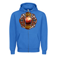 True Royal Western Firefighter Symbol Zipper Hoodie - RanaPortraitStore