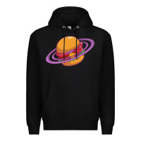 Black Burger  Saturn Premium Hoodie - linhVisuals