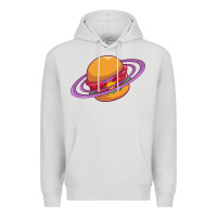Dove Grey Burger  Saturn Premium Hoodie - linhVisuals