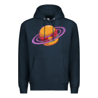 Navy Burger  Saturn Premium Hoodie - linhVisuals