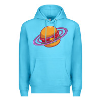 Ocean Blue Burger  Saturn Premium Hoodie - linhVisuals