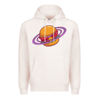 Pale Pink Burger  Saturn Premium Hoodie - linhVisuals