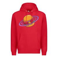 Red Burger  Saturn Premium Hoodie - linhVisuals