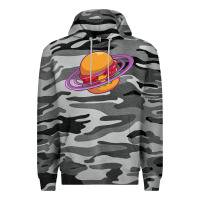 Slate Camo Burger  Saturn Premium Hoodie - linhVisuals