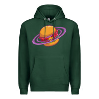 Sports Green Burger  Saturn Premium Hoodie - linhVisuals