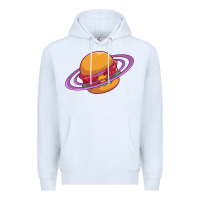 White Burger  Saturn Premium Hoodie - linhVisuals