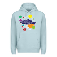 Blue Mist retro graphic design   frank lloyd wright Premium Hoodie - linhVisuals