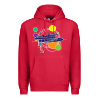 Cardinal retro graphic design   frank lloyd wright Premium Hoodie - linhVisuals