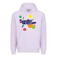 Lilac retro graphic design   frank lloyd wright Premium Hoodie - linhVisuals