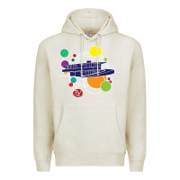 Oatmeal Heather retro graphic design   frank lloyd wright Premium Hoodie - linhVisuals