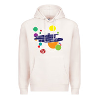 Pale Pink retro graphic design   frank lloyd wright Premium Hoodie - linhVisuals