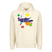 Sandshell retro graphic design   frank lloyd wright Premium Hoodie - linhVisuals