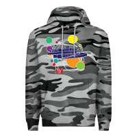 Slate Camo retro graphic design   frank lloyd wright Premium Hoodie - linhVisuals