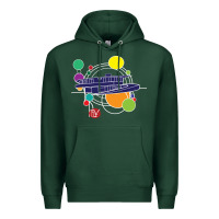 Sports Green retro graphic design   frank lloyd wright Premium Hoodie - linhVisuals