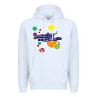 White retro graphic design   frank lloyd wright Premium Hoodie - linhVisuals