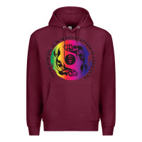 Burgundy two lost souls swimming in a fish bowl Premium Hoodie - linhVisuals