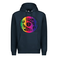 Navy two lost souls swimming in a fish bowl Premium Hoodie - linhVisuals