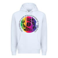 White two lost souls swimming in a fish bowl Premium Hoodie - linhVisuals