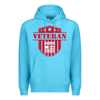 Ocean Blue veteran made in usa   military Premium Hoodie - linhVisuals