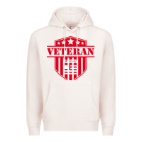 Pale Pink veteran made in usa   military Premium Hoodie - linhVisuals