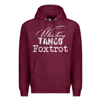 Burgundy wtf in military speak   saying Premium Hoodie - linhVisuals