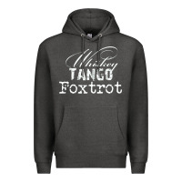 Charcoal Heather wtf in military speak   saying Premium Hoodie - linhVisuals