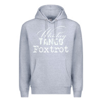 Heather Grey wtf in military speak   saying Premium Hoodie - linhVisuals