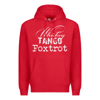 Red wtf in military speak   saying Premium Hoodie - linhVisuals