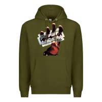 Army Green Judas Of Priest - British Steel Premium Hoodie - linhVisuals
